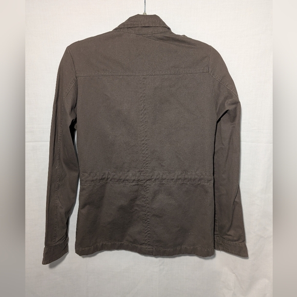 Snobbish Utility Military Jacket Olive Green Full Zip & Button Front Casual Sz S - Picture 6 of 10